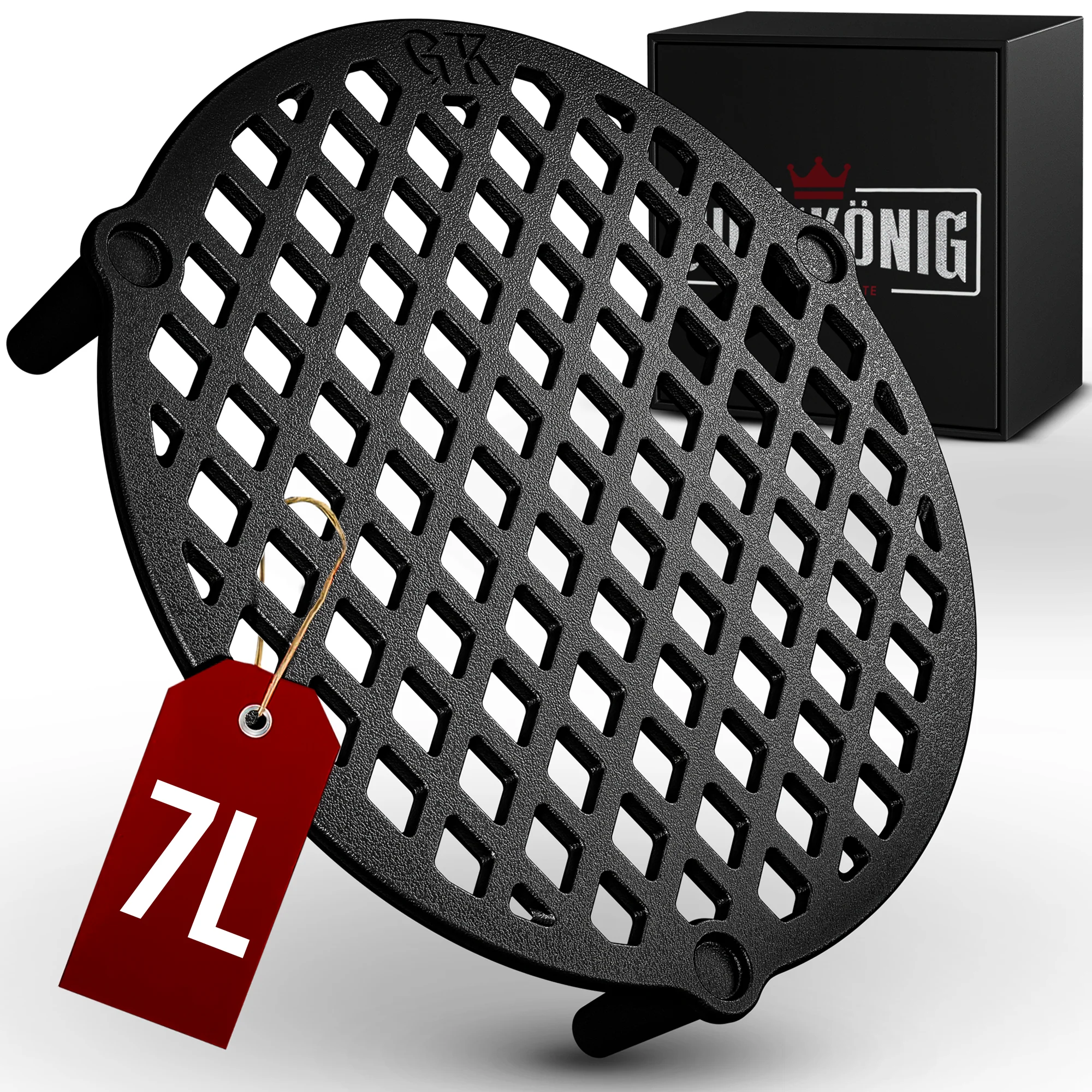 GUSSKÖNIG Gusseisen Stapelrost für Dutch Oven 7 Liter Ø 23cm von GUSSKÖNIG