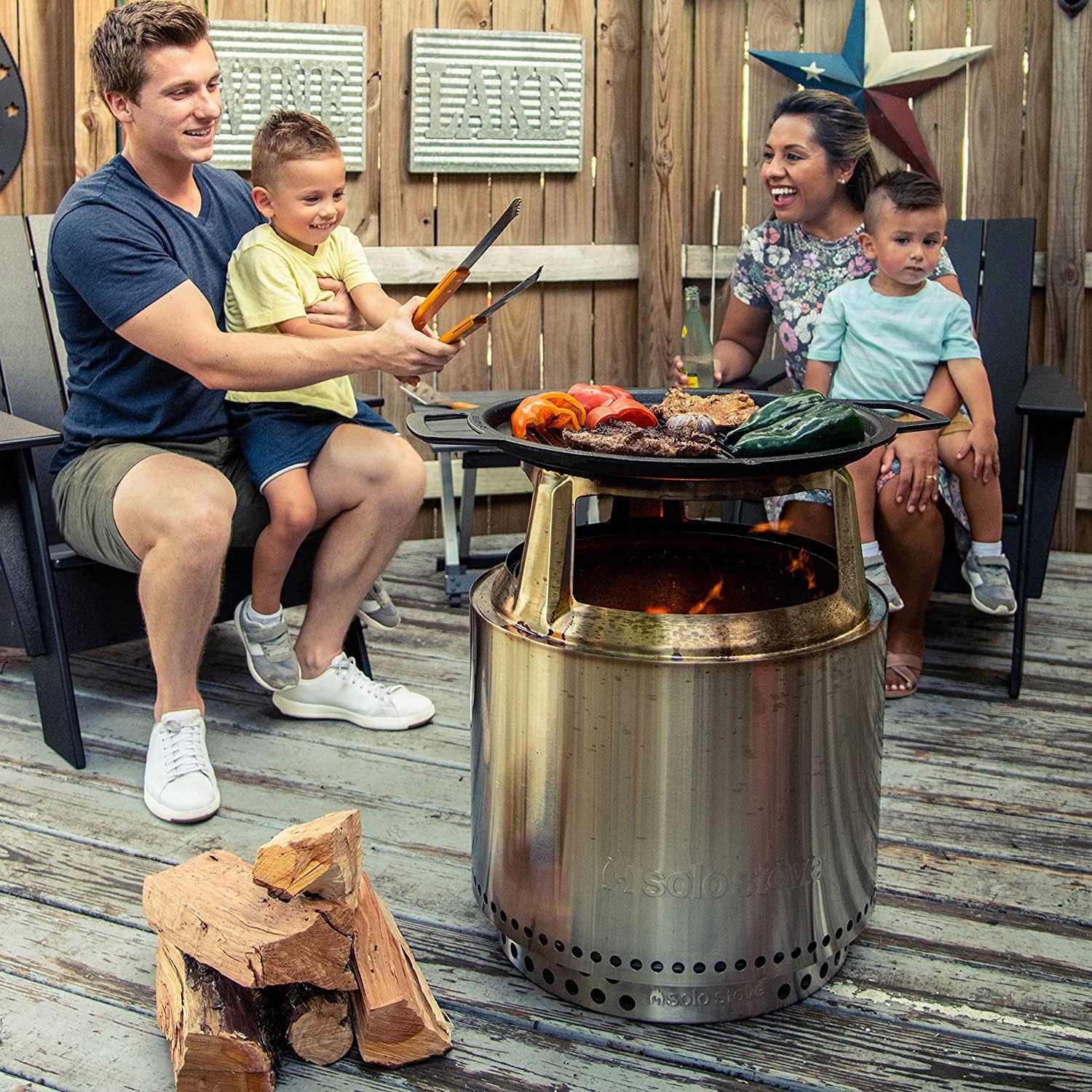 Solo Stove Bonfire Gusseisen-Grillrost mit Aufsatz  von Solo Stove