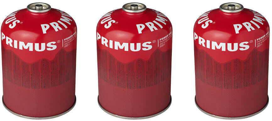 3x PRIMUS Power Gas Ventilgaskartusche mit selbstschließendem Ventil - 450g (PG450) von Primus
