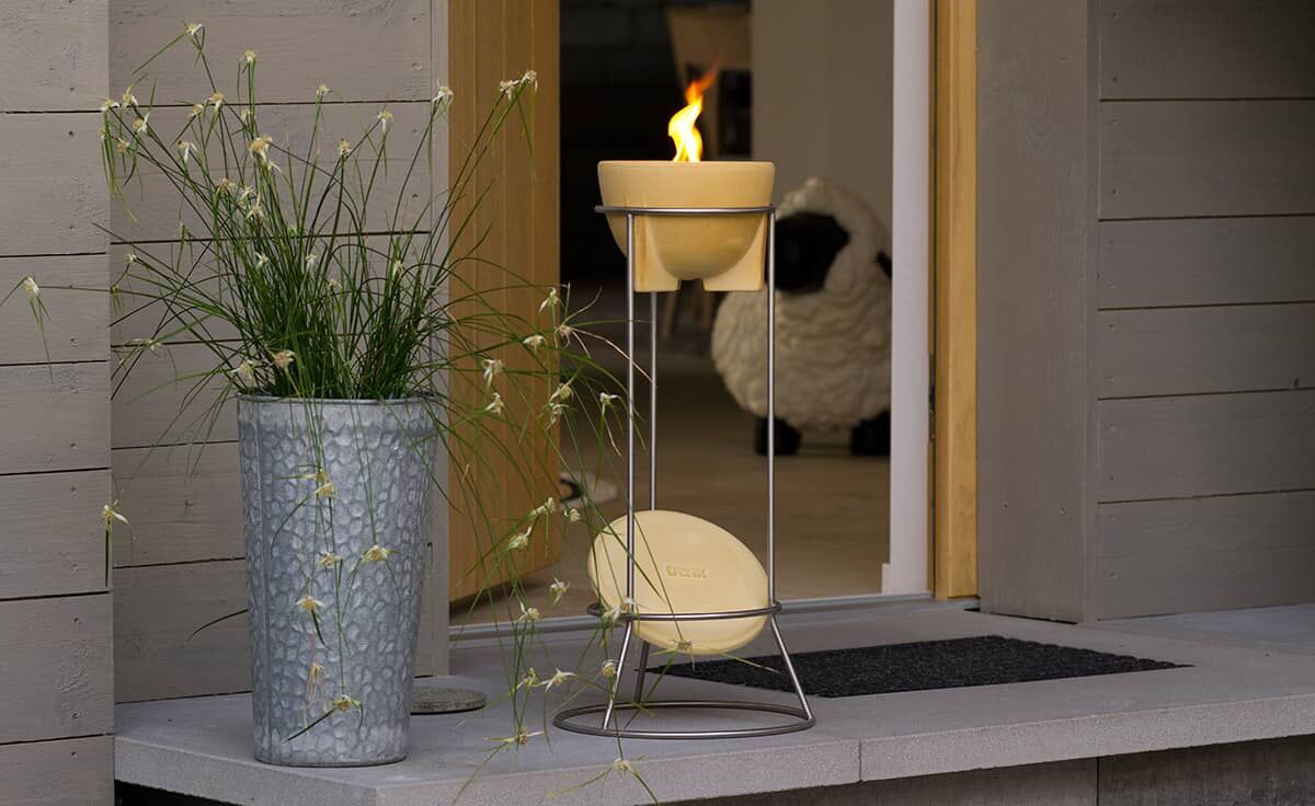 Schmelzfeuer Outdoor CeraNatur - Die windsichere Gartenfackel zum Kerzen-Recyceln - SFD von DENK Keramik