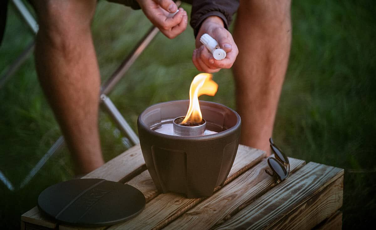 DENK Keramik Camping Schmelzfeuer | Feuer | Licht | CeraLava mit Deckel ~ CSF von DENK Keramik