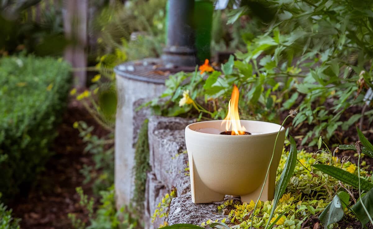 Schmelzfeuer Outdoor CeraNatur - Die windsichere Gartenfackel zum Kerzen-Recyceln - SFD von DENK Keramik