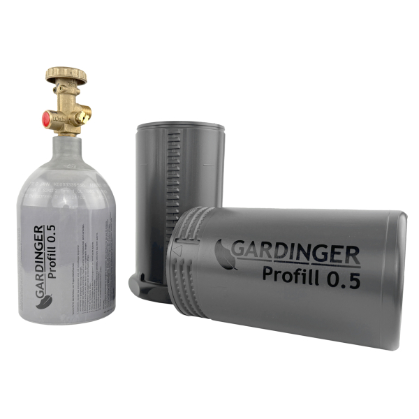 Befüllbare Aluminium Propanflasche Profill 0.5 - 2026er Prüfstempel von HUW24