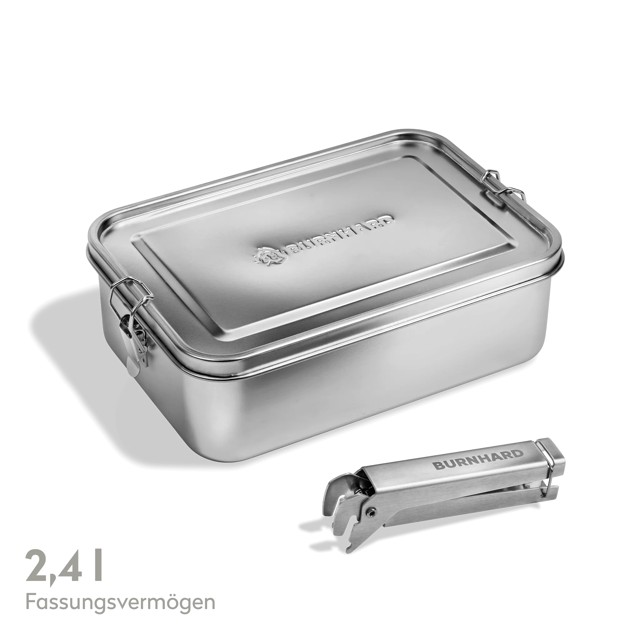 BURNHARD JONES Kochgeschirr 2,4 Liter Edelstahl Die mobile Outdoor Küche für echte Grillfans von BURNHARD