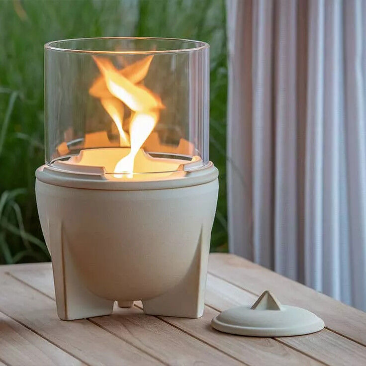 DENK Keramik Schmelzfeuer Outdoor CeraNatur mit Lichtglas-Aufsatz ~ SFD+LGA von DENK Keramik