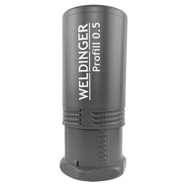 Befüllbare Aluminium Propanflasche Profill 0,5 kg 0,425 kg WELDINGER Rot Handwerkerflasche von HUW24