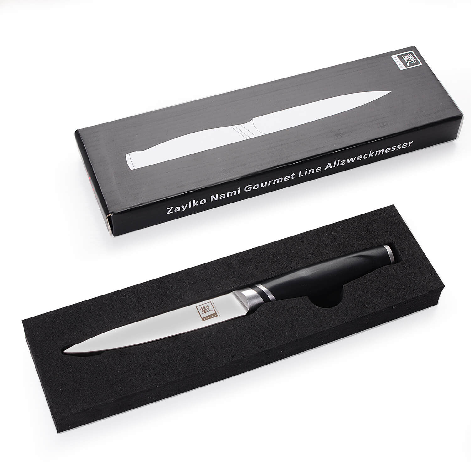 Zayiko NAMI Serie Allzweckmesser 12,50 cm Klinge | Deutscher Edelstahl | Ergonomischer ABS Griff von Zayiko