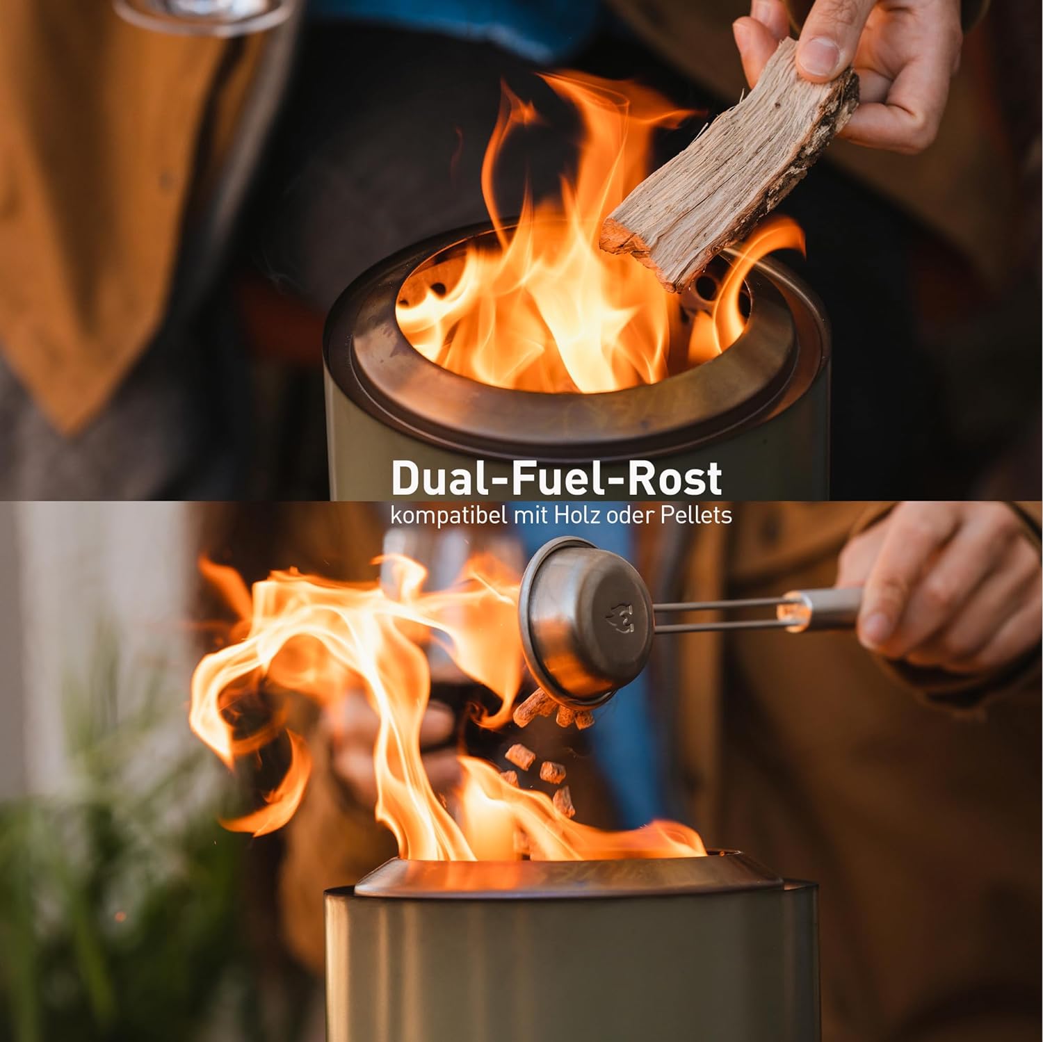Solo Stove Mesa XL Tischfeuer Ø 17,8cm | Tischkamin Outdoor Ash / Anthrazit von Solo Stove