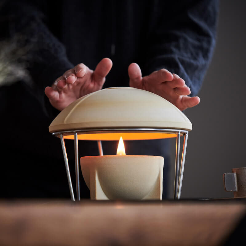 DENK Keramik Schmelzfeuer® Indoor CeraNatur® mit Wärmehaube natur ~ SFDI+WHNA von DENK Keramik