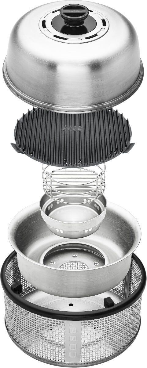 Cobb Premier AIR DELUXE Grill inkl. Air Deckel & Griddle+ (CO300-1) von Cobb