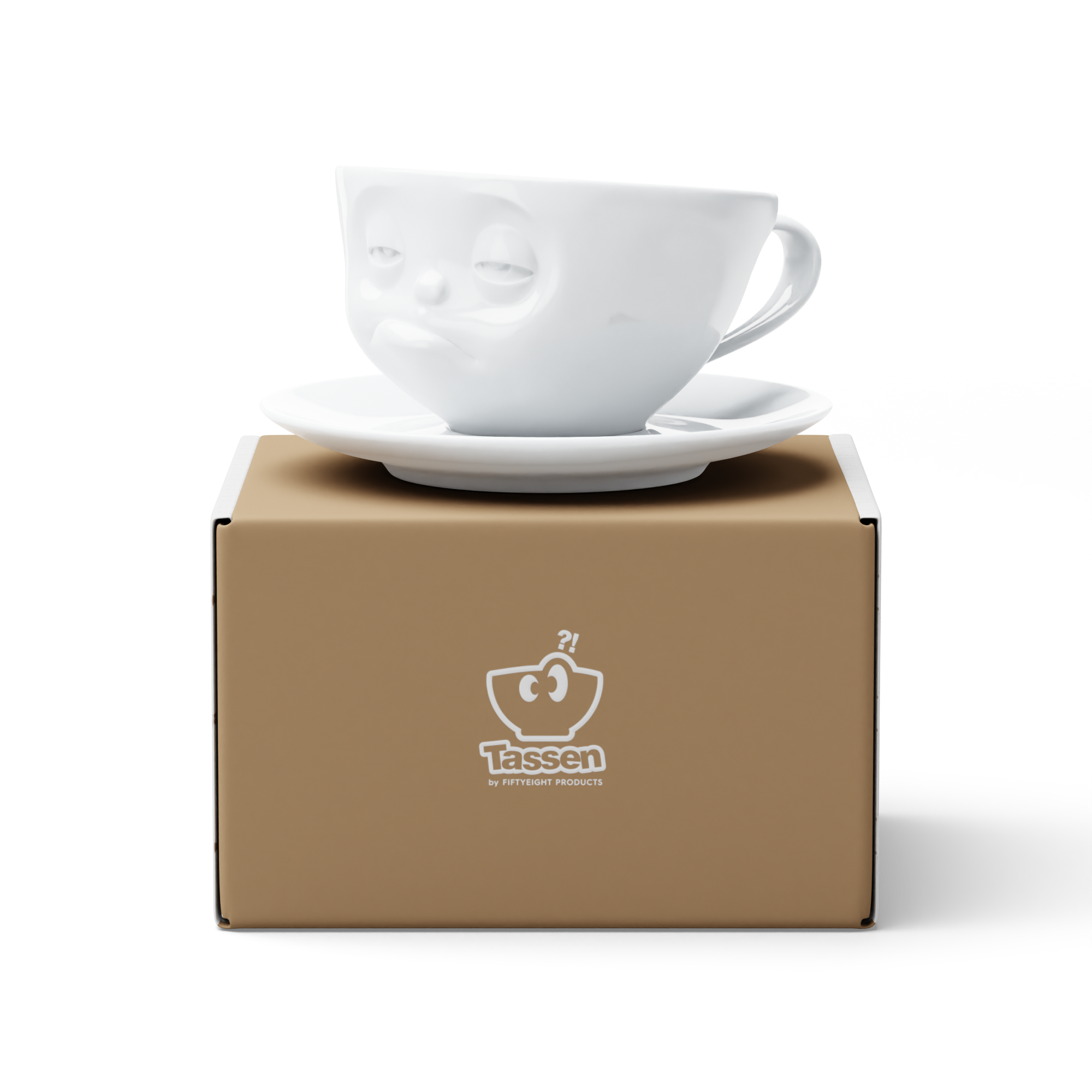 58products | Kaffeetasse Verpennt weiß 200 ml ideal für Kaffee + Tee + Kakao | Made in Germany von 58products