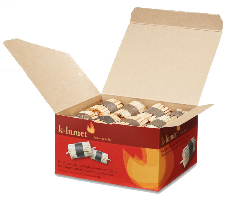 1x K-lumet Feueranzünder - Kamin- und Grillanzünder ~ 16 Anzünder von K-Lumet