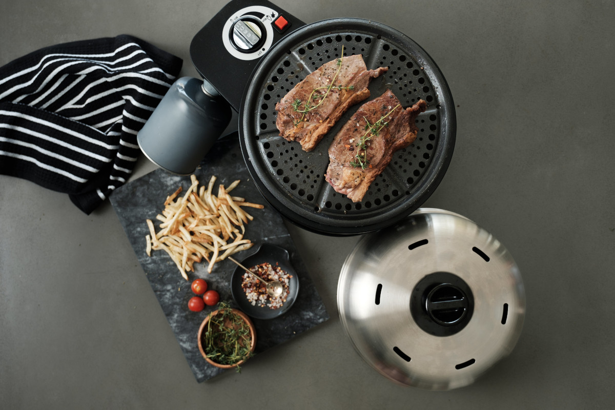 Cobb Gas Grill PRO BLACK inkl. Grillplatte ~ 5-teilig | Multifunktionsküche | SET 3 von Cobb