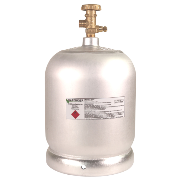 PROFILL Aluminium Gasflasche 2 kg leer und selbst befüllbar für Propan und Butan von HUW24