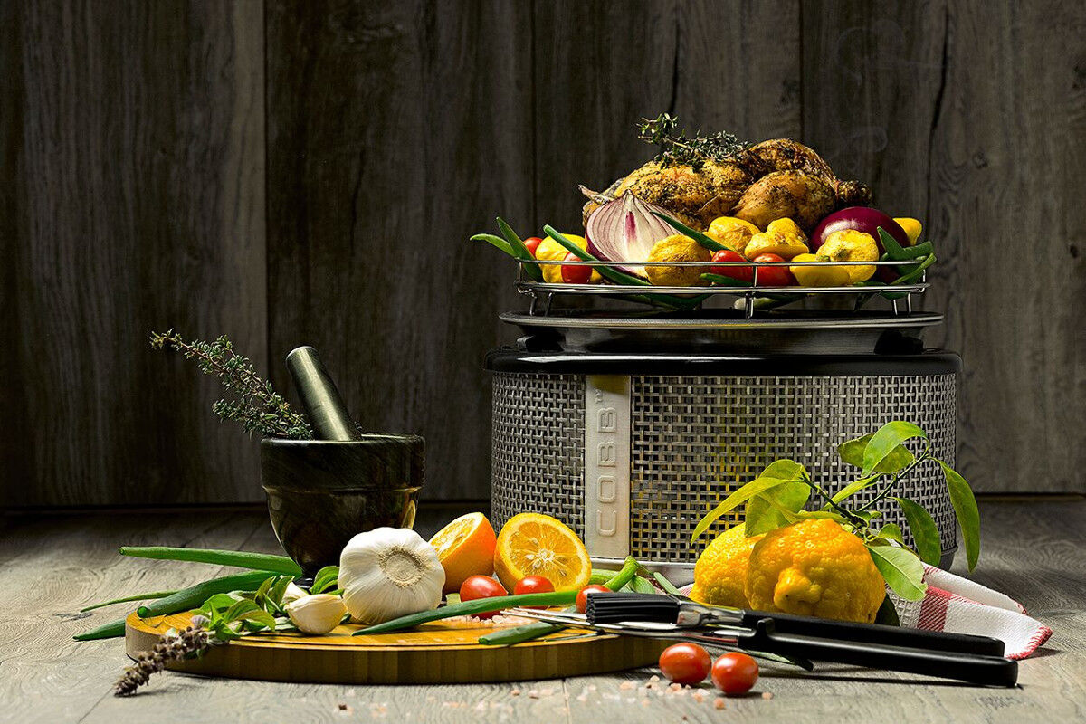 Cobb Premier AIR DELUXE Grill ~ 7-teilig inkl. Cobble Stone von Cobb