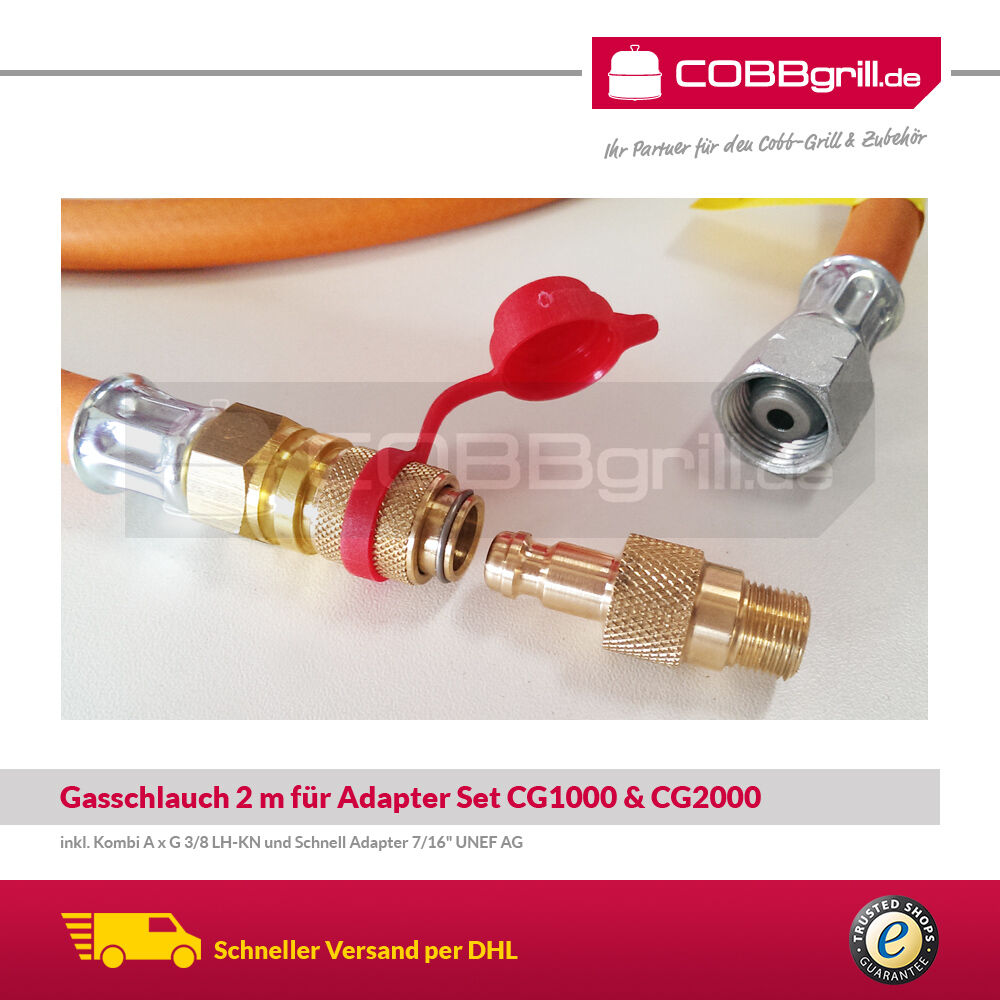 COBB Gas DELUXE 2.0 Grill Multifunktionsküche inkl. Adapter 2m für 5kg - 11kg Flasche von Cobb