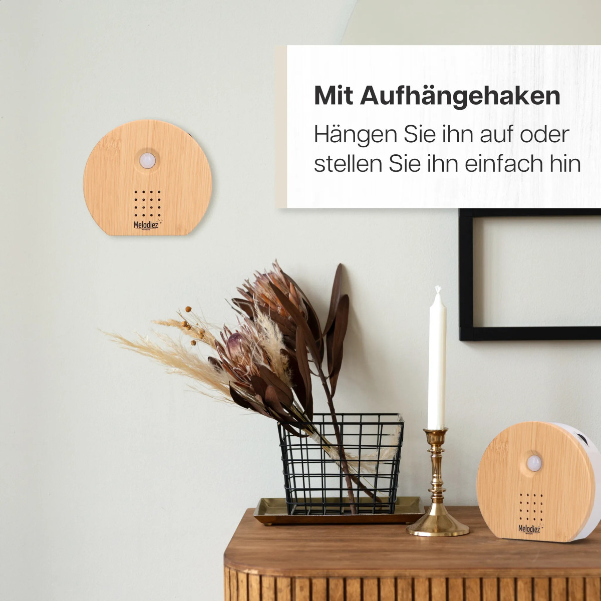 Melodiez Nature Box helles Holz - natürliche Entspannung auf Knopfdruck 4 Naturklänge in einer Box von Melodiez