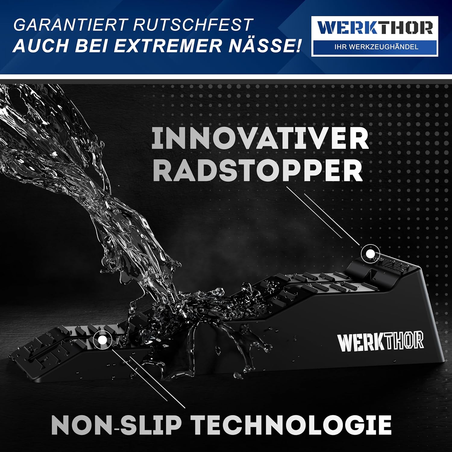 WERKTHOR Auffahrkeile 2er Set Schwarz mit Tasche | Wohnmobil & Wohnwagen & VAN von WERKTHOR