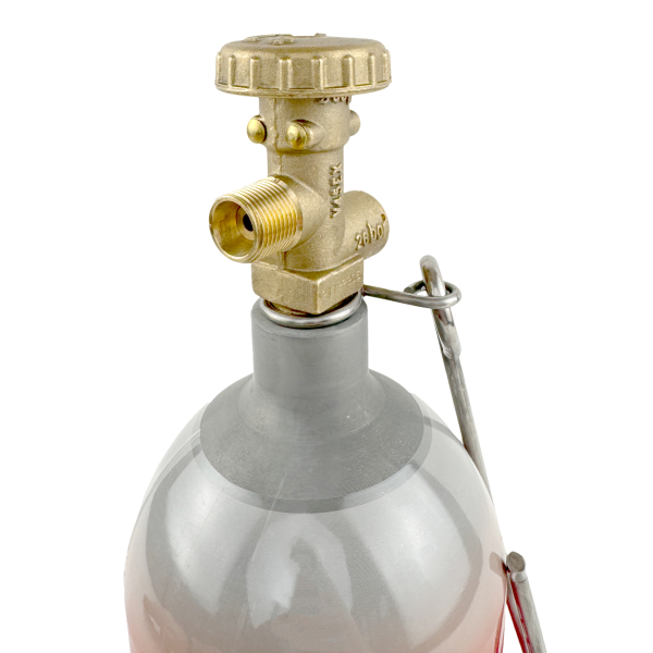 Befüllbare Aluminium Propanflasche Profill 0,5 kg 0,425 kg WELDINGER Rot Handwerkerflasche von HUW24