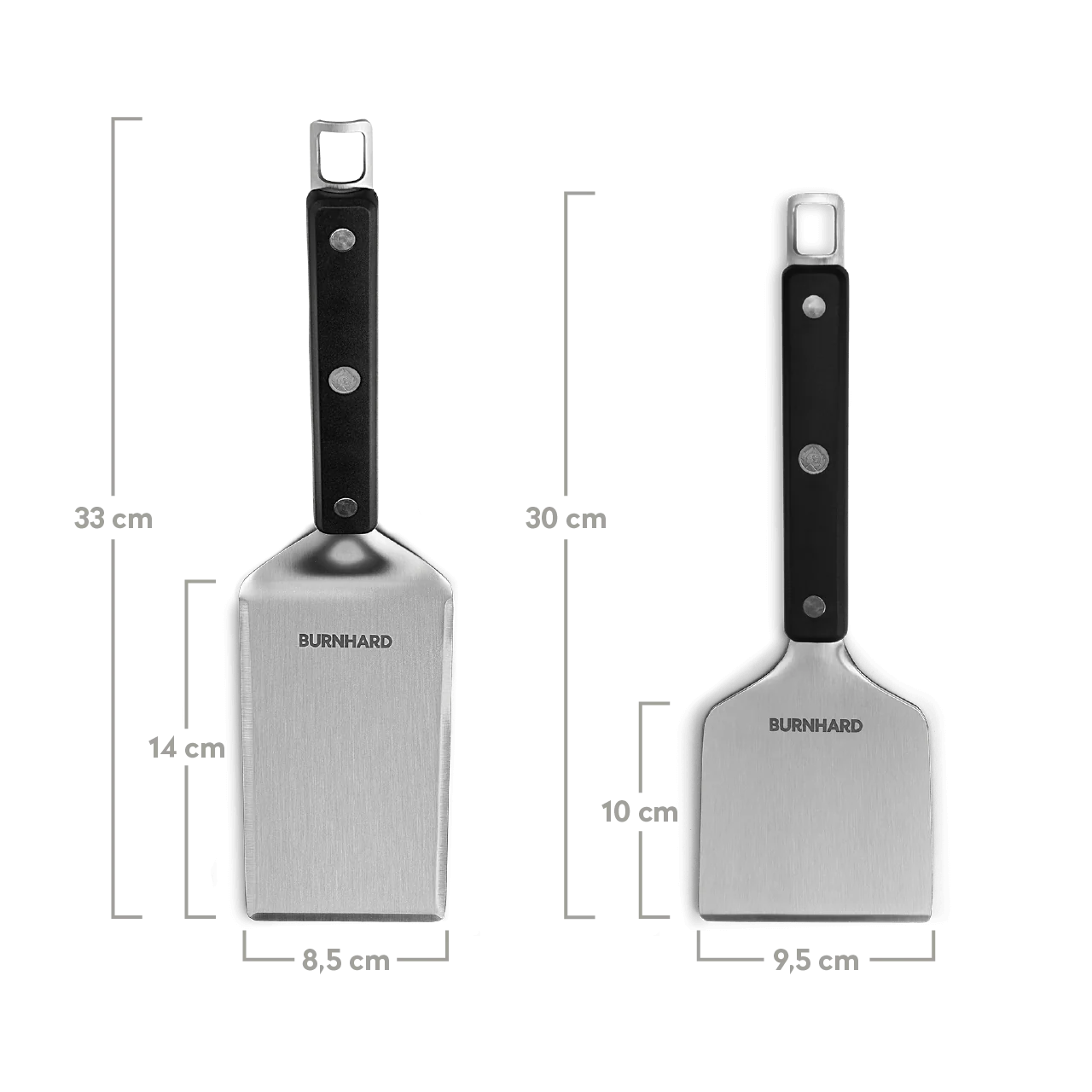BURNHARD Plancha Set mit 2tlg. Grillspachtel und Grillschaber - EARL von BURNHARD