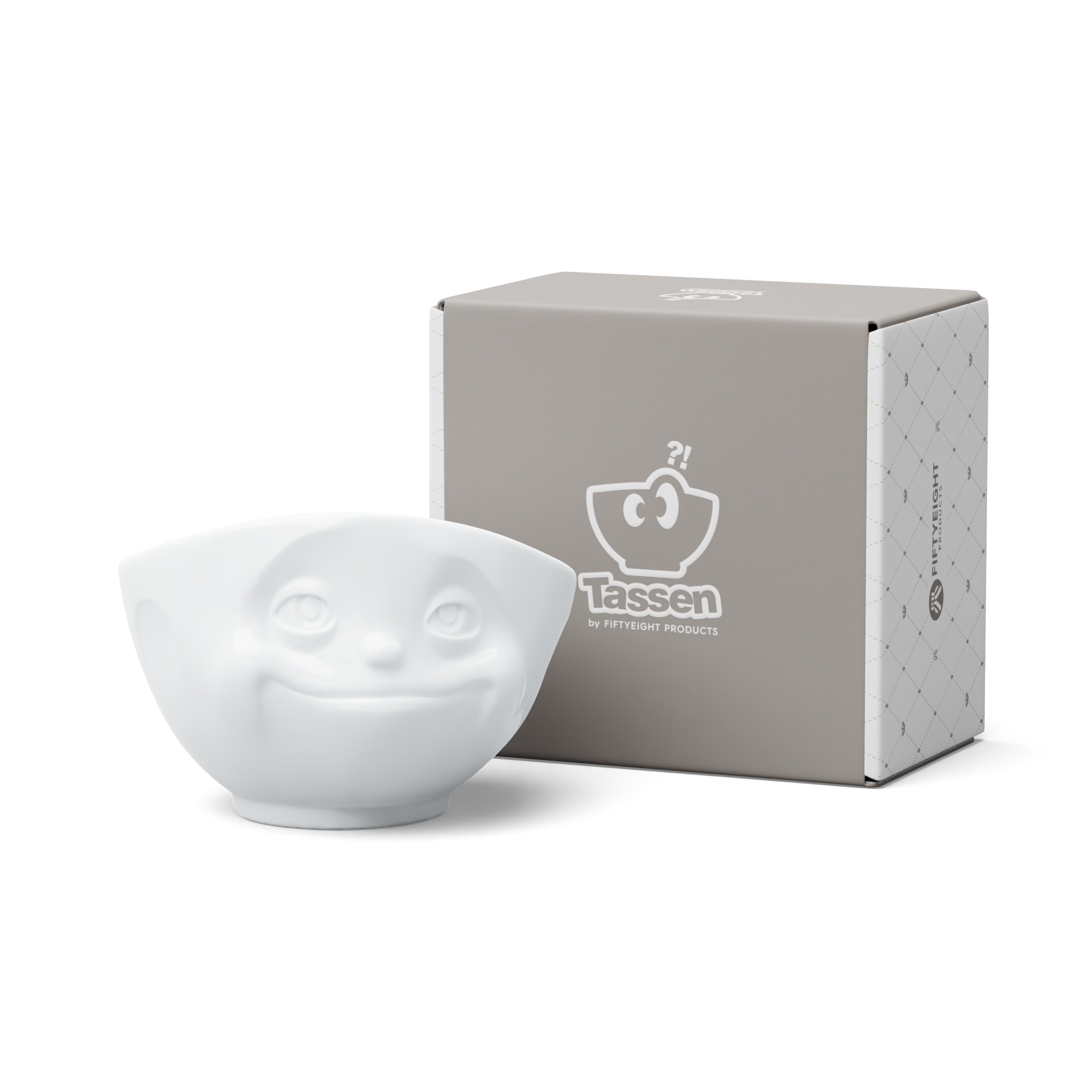 58products | Schale Verträumt in weiß 500ml ideal für leckeres Müsli + Suppen + Salate + Pasta + Süßigkeiten | Made in Germany von 58products