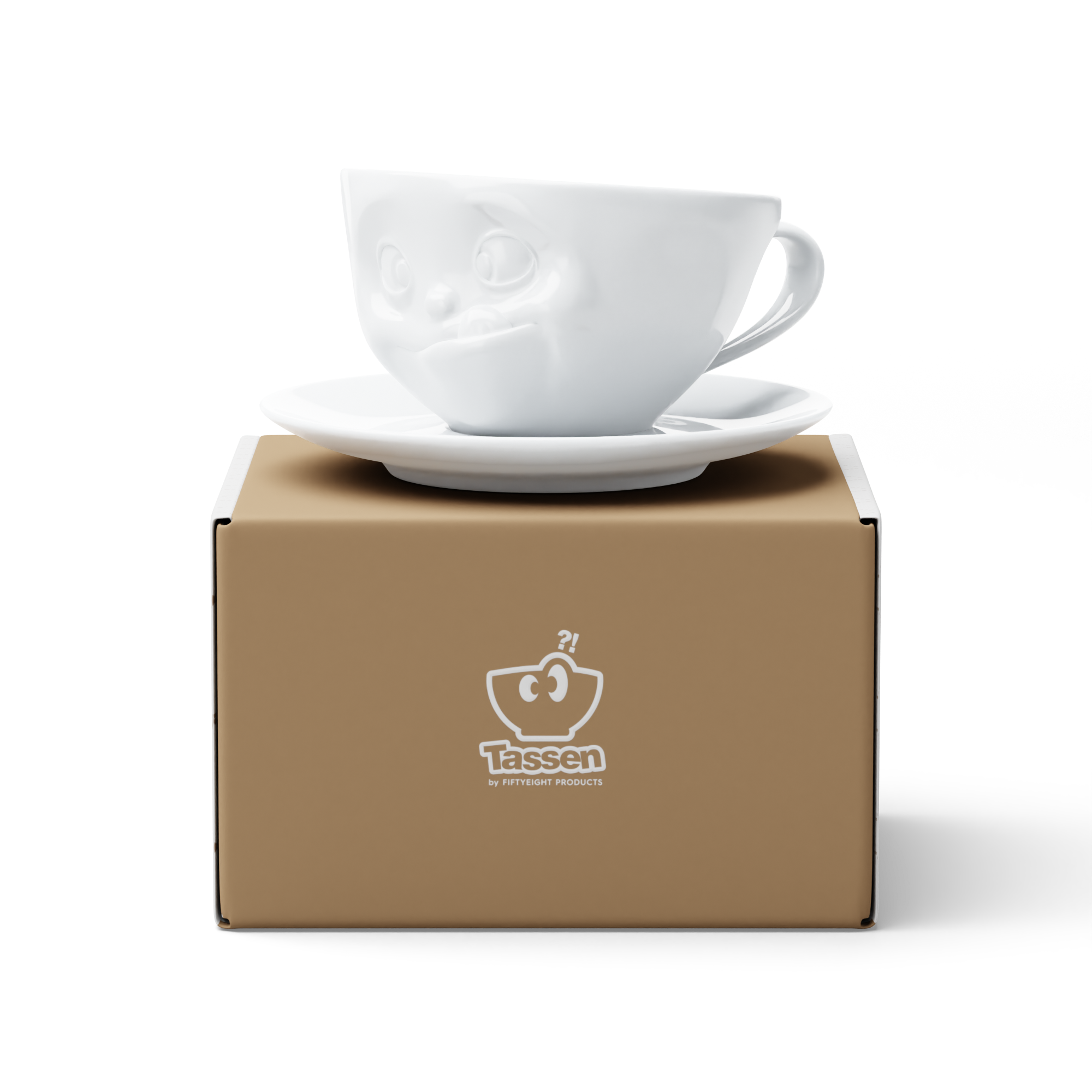 58products | Kaffeetasse Lecker weiß 200 ml ideal für Kaffee + Tee + Kakao | Made in Germany von 58products