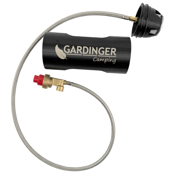 MSF-1 Allgas-Adapterkartusche - Universeller 7/16" Schraubkartuschen-Adapter mit 80 cm Schlauch von HUW24