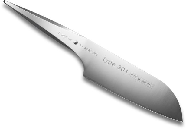 CHROMA type 301 Santoku P02 - 17,8 cm Japanische Präzision im exklusiven Porsche Design von CHROMA