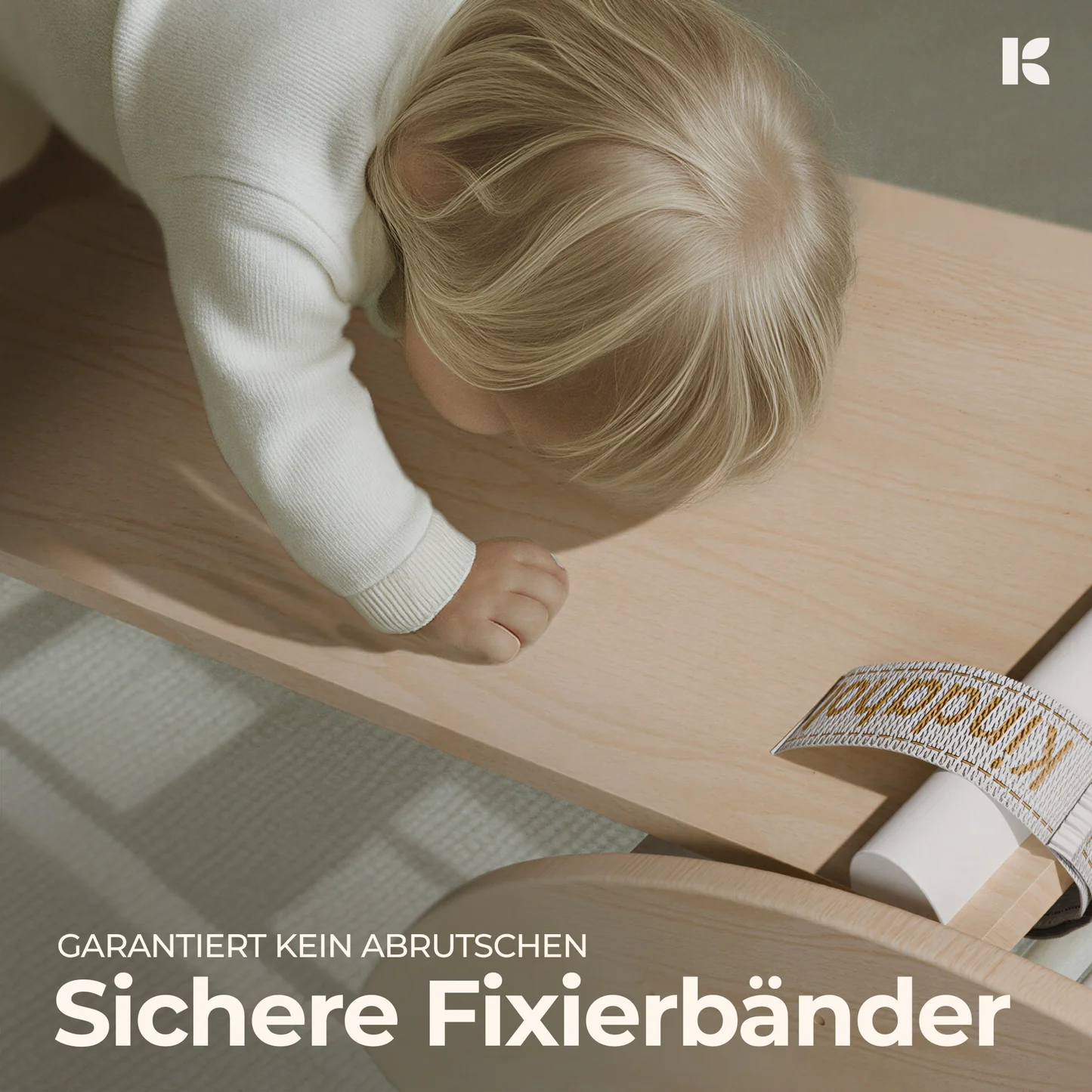Kindaholz MIKA Rutschrampe Weiß Indoor Kletterrampe aus FSC Holz von Kindaholz
