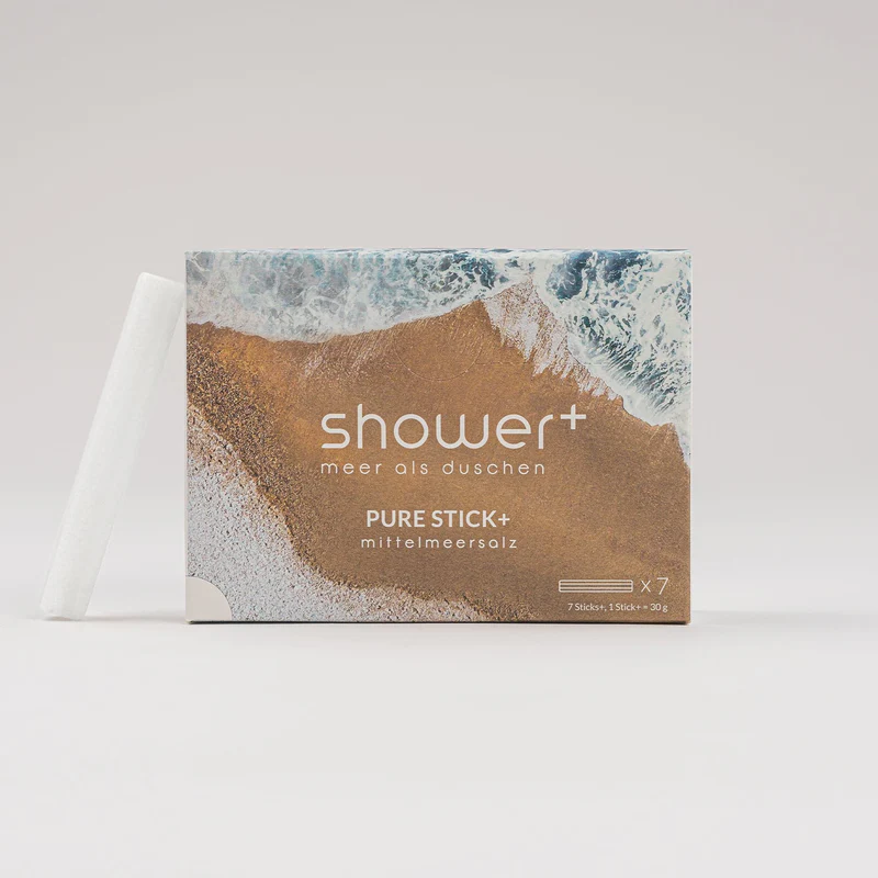 7er Pack Pure Stick+ Salzdusche mit Mittelmeersalz - Made in Germany von shower+