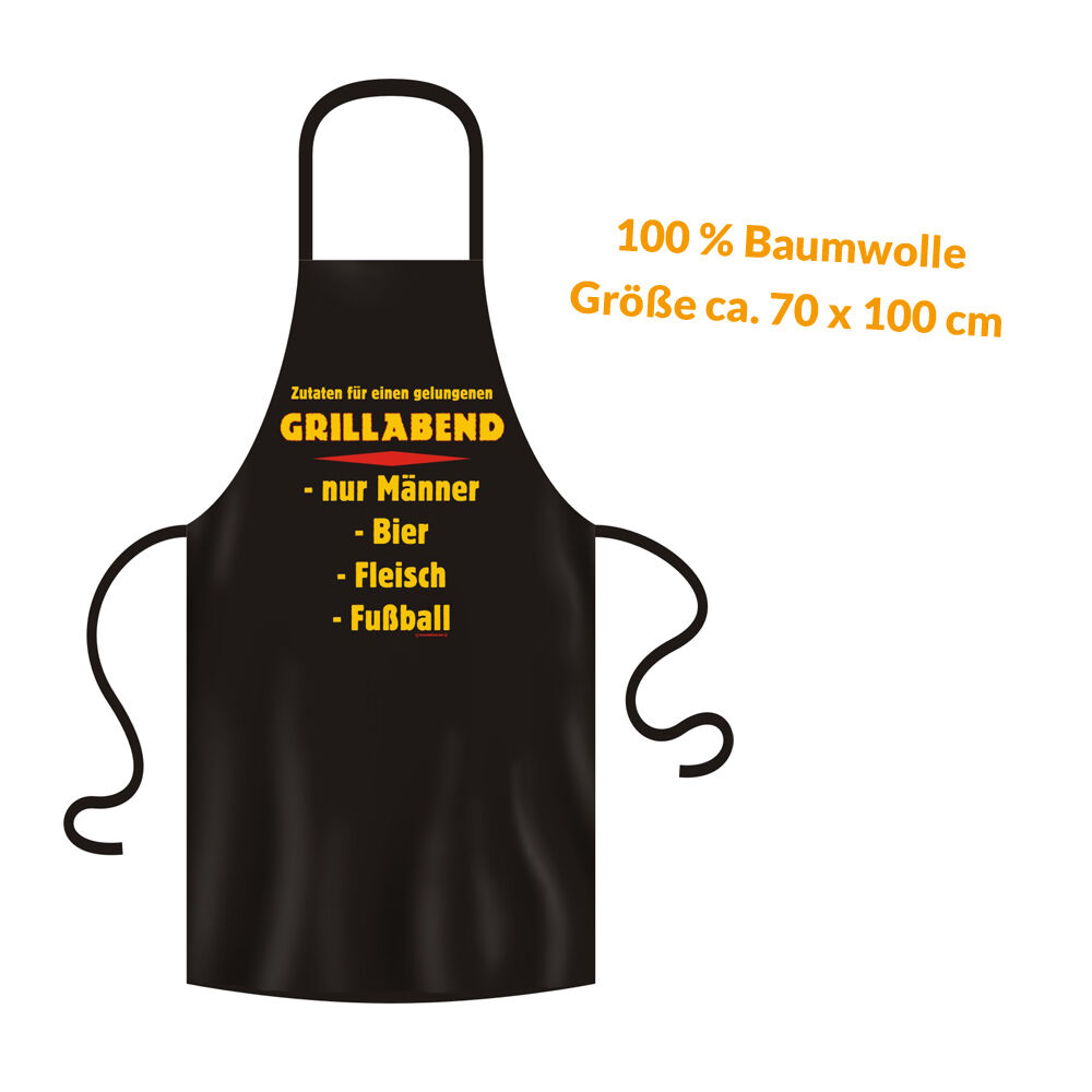 Grillschürze - Küchenschürze - Kochschürze ~ Grillabend nur Männer ~ (2948) von RAHMENLOS®