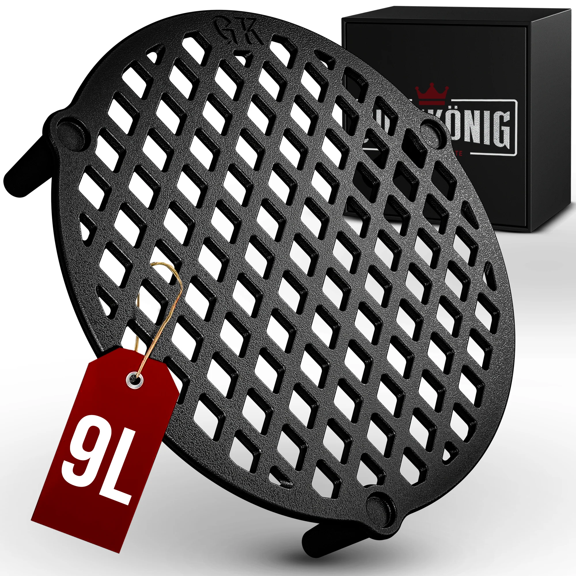 GUSSKÖNIG Gusseisen Stapelrost für Dutch Oven 9 Liter Ø 24cm von GUSSKÖNIG