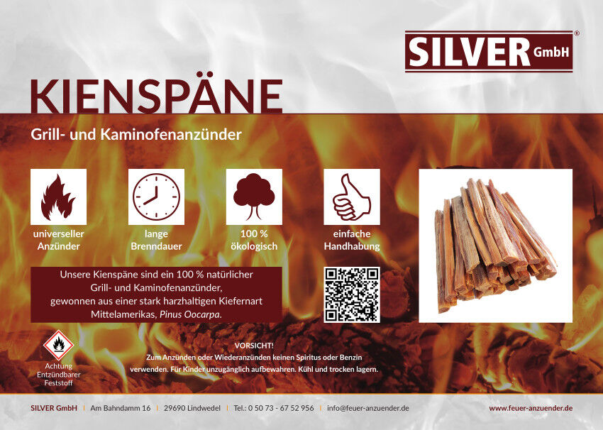 12kg Kienspäne ~ FATWOOD ~ Grill- und Kaminofenanzünder organisch und 100% natürlich von SILVER GmbH
