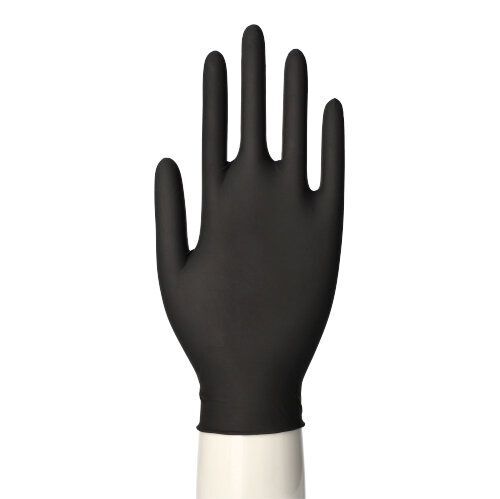 Medi-Inn® PS Handschuhe Größe S ~ Latex Schwarz puderfrei ~ Black Grip ~ 100 Stück von Papstar