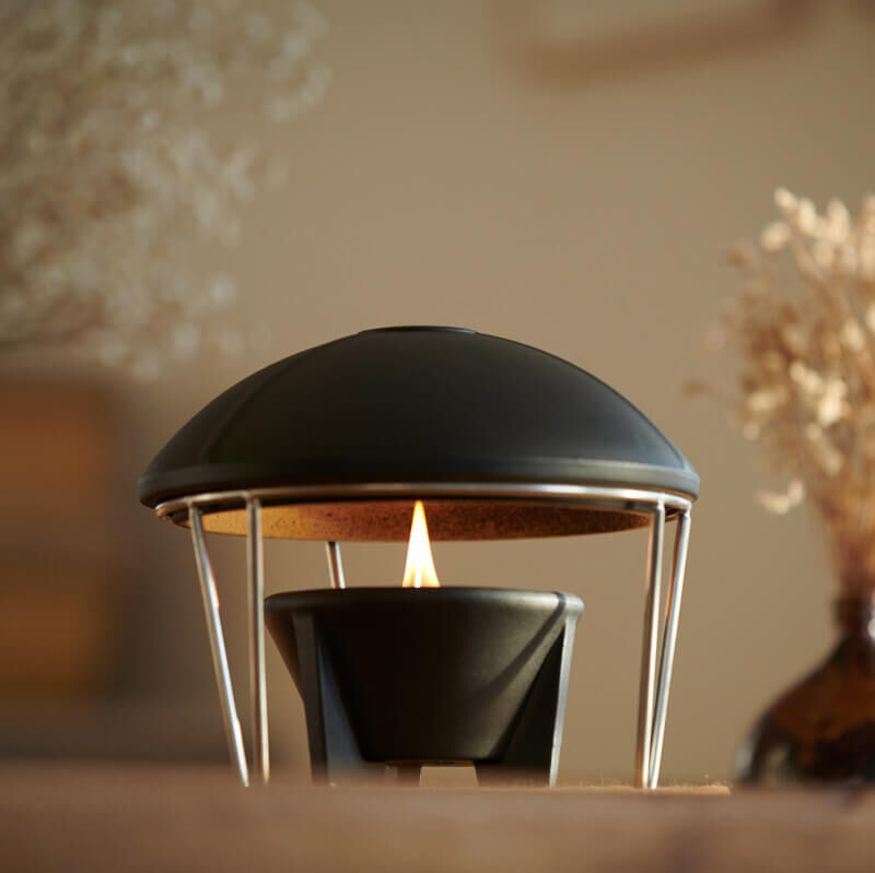 DENK Keramik Schmelzfeuer® Indoor CeraLava® mit Wärmehaube anthrazit ~ SFCI+WHAN von DENK Keramik