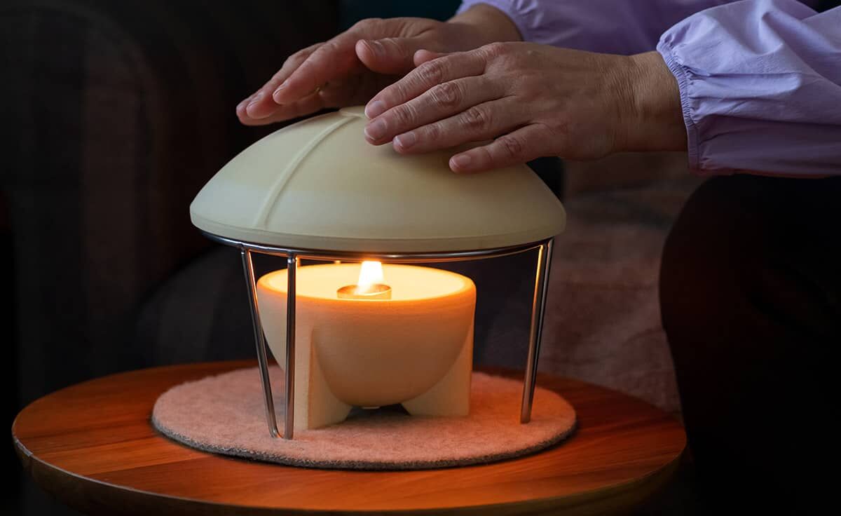 DENK Keramik Schmelzfeuer® Indoor CeraNatur® mit Wärmehaube natur ~ SFDI+WHNA von DENK Keramik