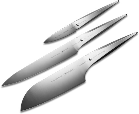 CHROMA Type 301 Messerset 3 teilig P529 - Premium Messer im exklusiven Porsche Design von CHROMA