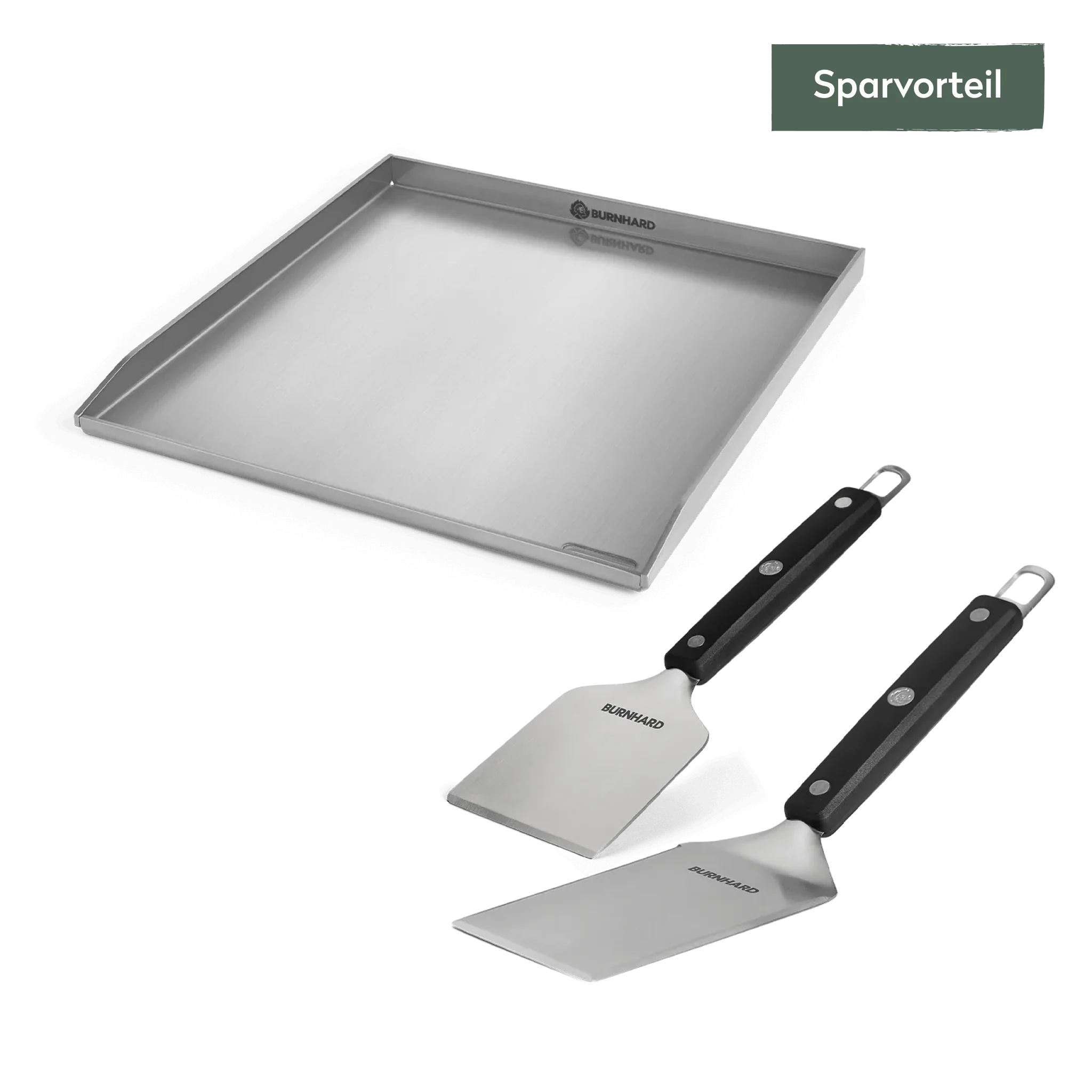 BURNHARD Plancha Set mit 2tlg. Grillspachtel und Grillschaber - EARL von BURNHARD