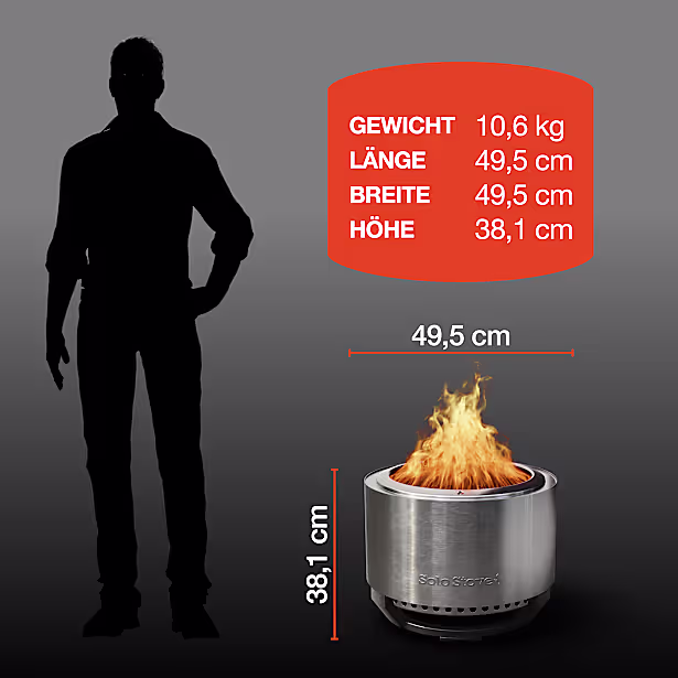 Solo Stove Summit 19,5" Feuerschale - Premium Feuerstelle mit Quick-Strike Cone™ und raucharmer Verbrennung für 4-6 Personen von Solo Stove