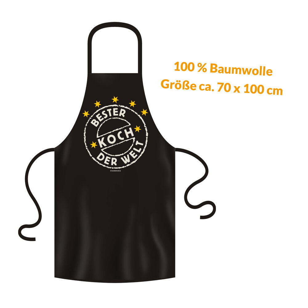 Grillschürze - Küchenschürze - Kochschürze ~ Bester Koch der Welt ~ (2938) von RAHMENLOS®