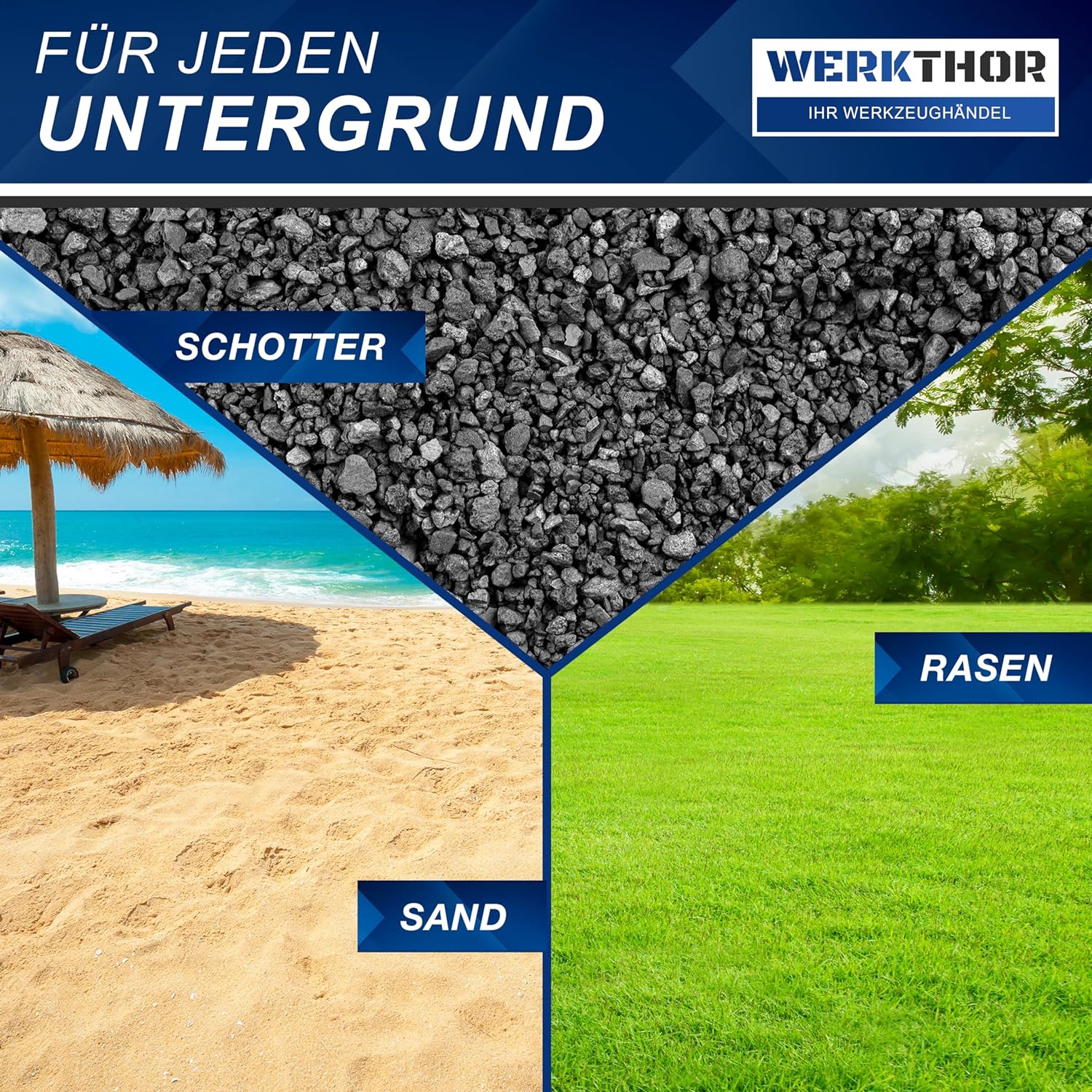 WERKTHOR Auffahrkeile 2er Set Blau / Schwarz | Wohnmobil & Wohnwagen & VAN & Anhänger von WERKTHOR