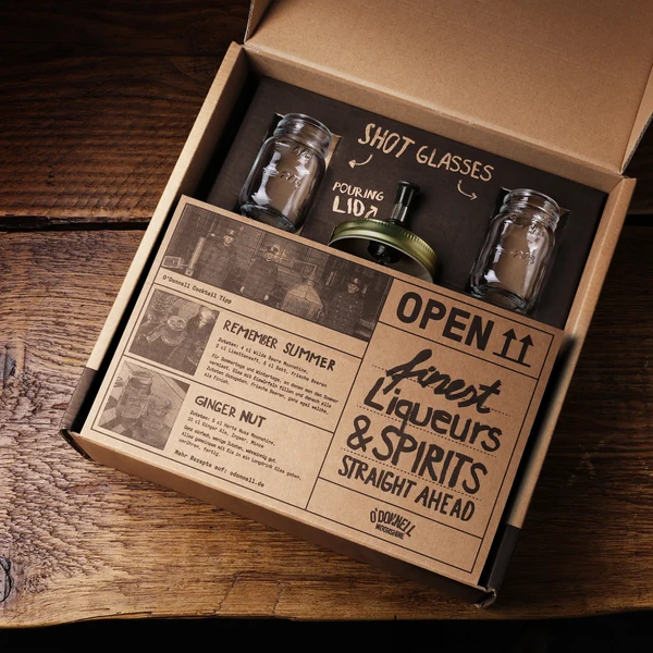 O'Donnell Moonshine Geschenkbox mit Harte Nuss + Pralle Kirsche + Toffee - 3 × 350 ml von O'Donnell