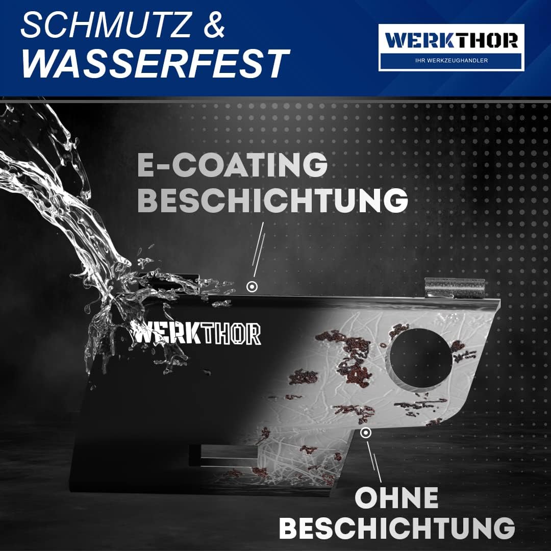 WERKTHOR Anhängerschloss | Kastenschloss | Diebstahlschutz | Schwarz mit Kombi-Schloss von WERKTHOR