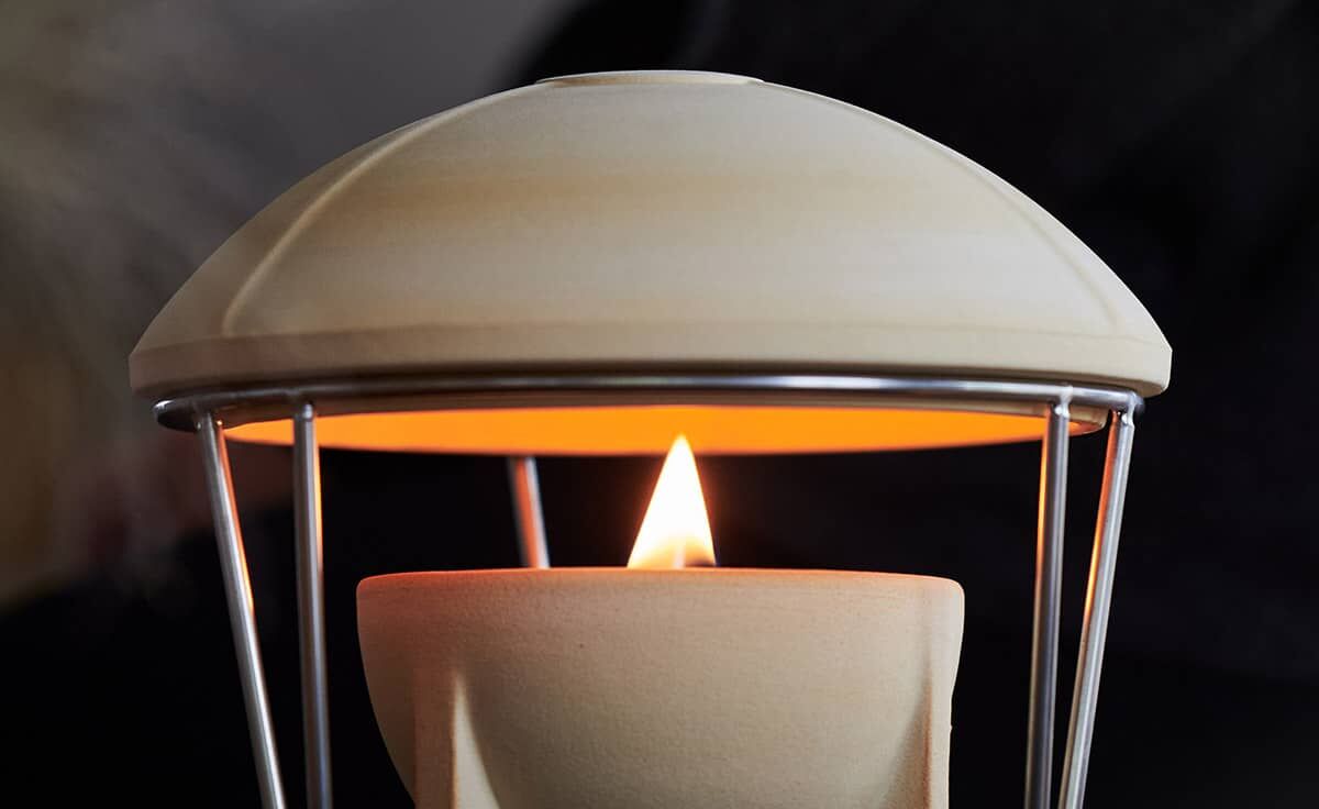 DENK Keramik Schmelzfeuer® Indoor CeraNatur® mit Wärmehaube natur ~ SFDI+WHNA von DENK Keramik