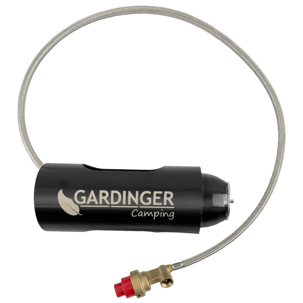 MSF-1 Allgas-Adapterkartusche - Universeller 7/16" Schraubkartuschen-Adapter mit 80 cm Schlauch von HUW24