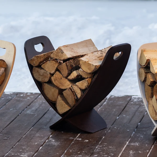 Nordic Embers Feuerholzständer - Espresso von Fandango Fire Tools