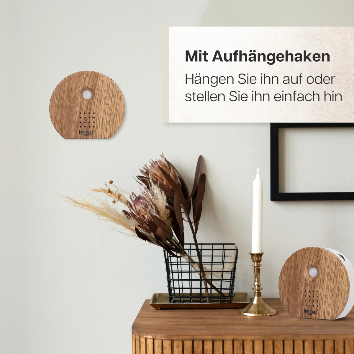 Melodiez Nature Box dunkles Holz - natürliche Entspannung auf Knopfdruck 4 Naturklänge in einer Box von Melodiez