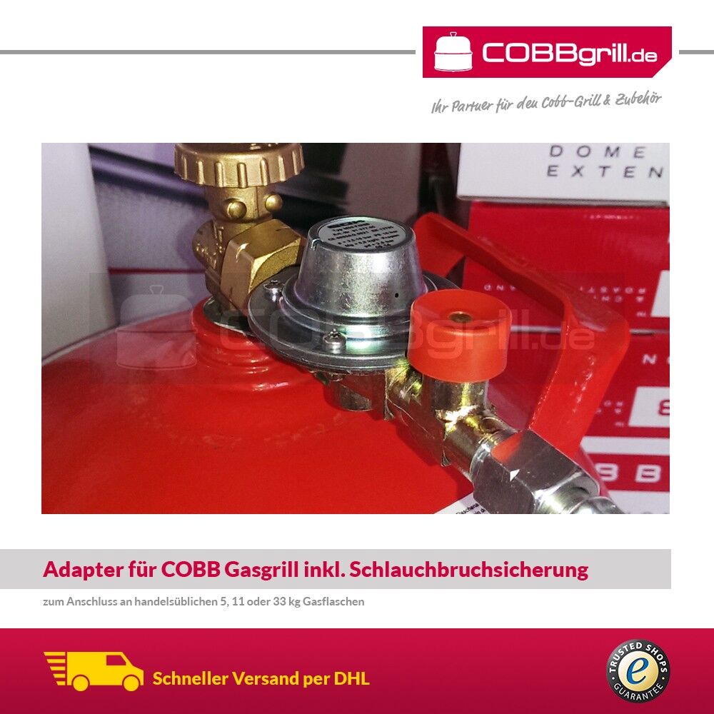 COBB Gas DELUXE 2.0 Grill Multifunktionsküche inkl. Adapter 5m für 5kg - 11kg Flasche von Cobb