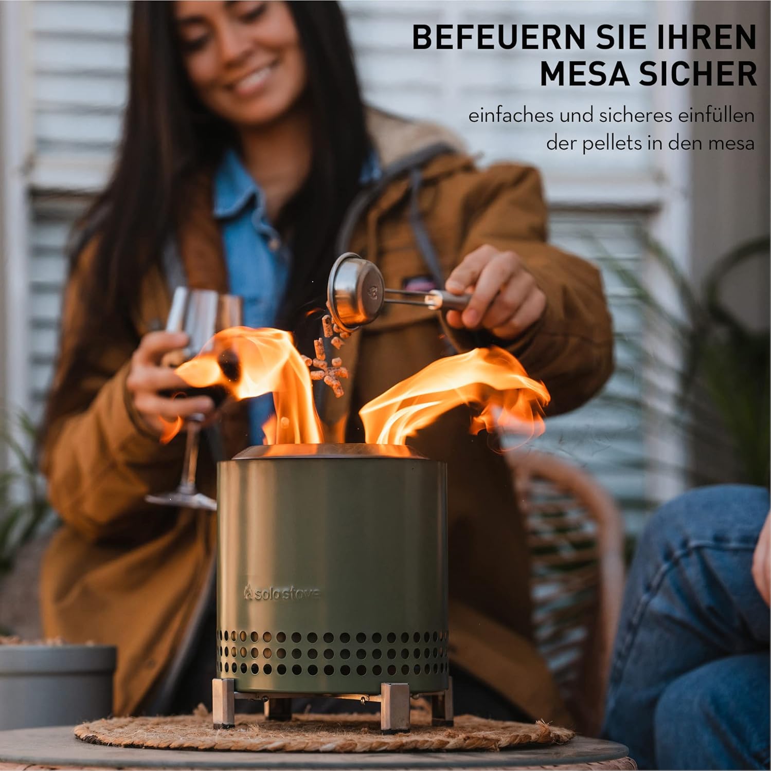 Solo Stove Mesa XL Accessorie-Set | Inkl. 4 Mini-Röstspieße aus Edelstahl + Ablagen, Pellet Schaufel, Mesa XL Deckel, Aufbewahrungsetui von Solo Stove