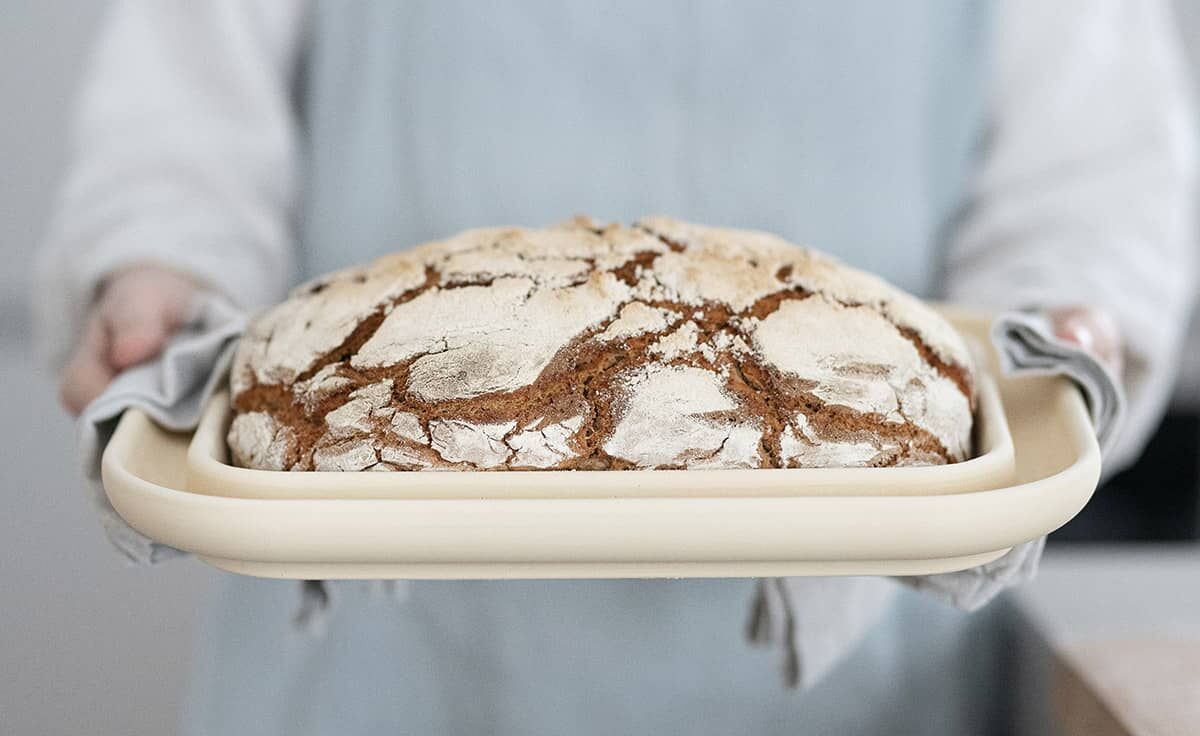 DENK Keramik Bread&Cake XL - Die patentierte Backplatte aus CeraFlam Keramik - BCXL von DENK Keramik